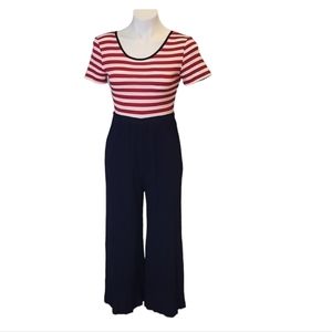 Misty Lane Red White and Blue Patriotic Vintage Jumpsuit